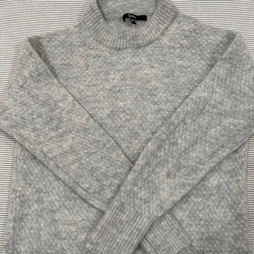 Quince Baby Alpaca-Wool Diamond Stitch Crew
